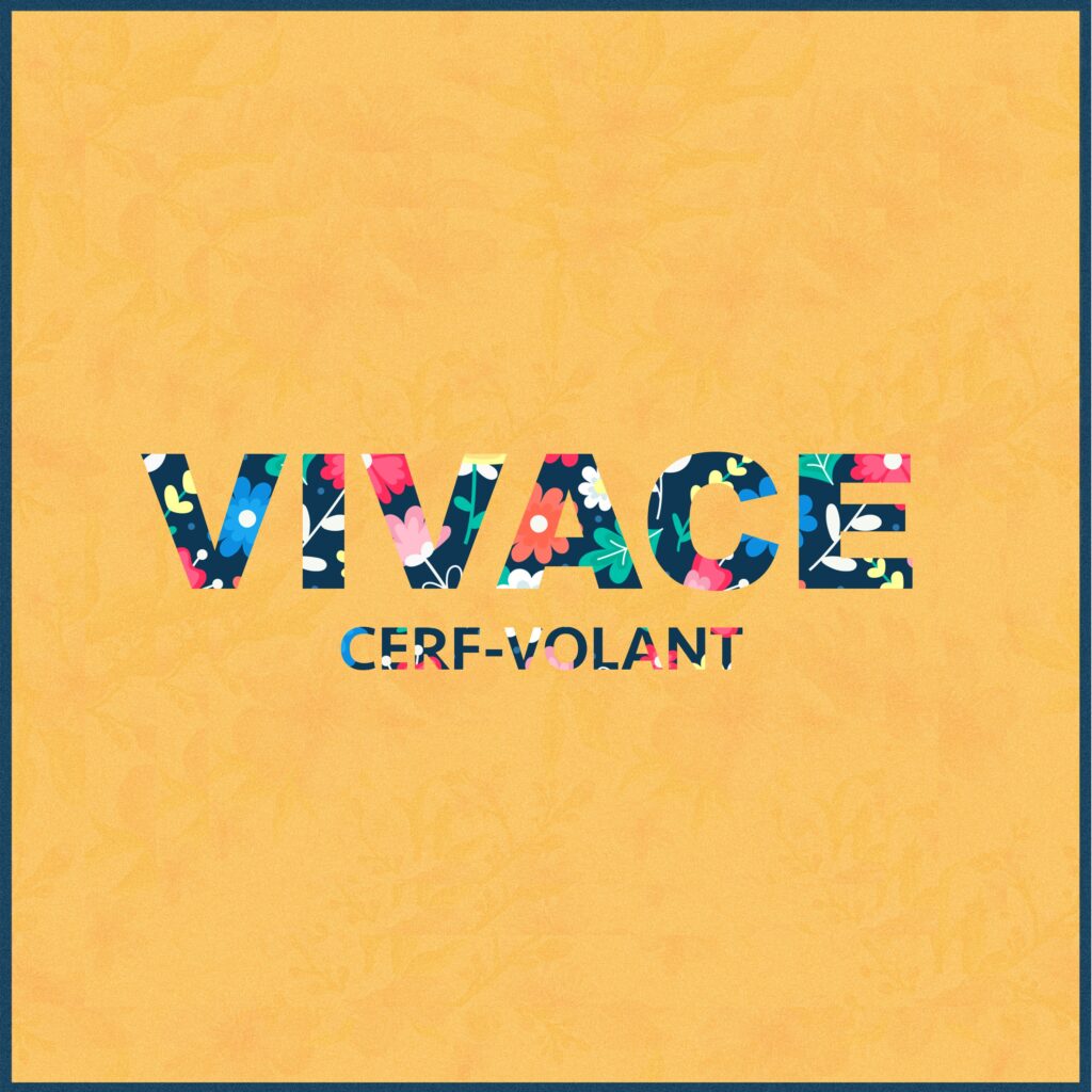 La pochette couverture de l'extrait radio « Cerf-Volant » de Vivace.