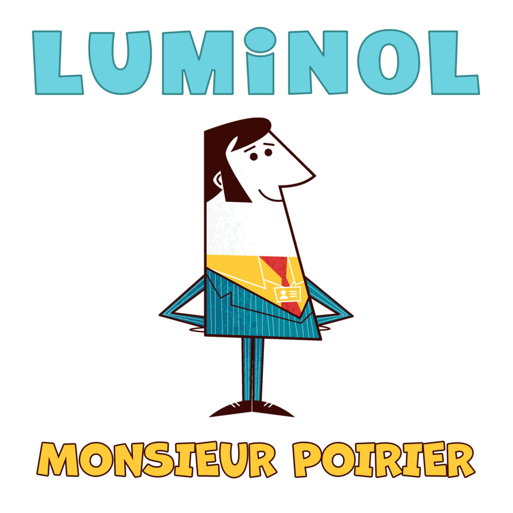 La pochette couverture de l'extrait radio « Monsieur Poirier » de Luminol.