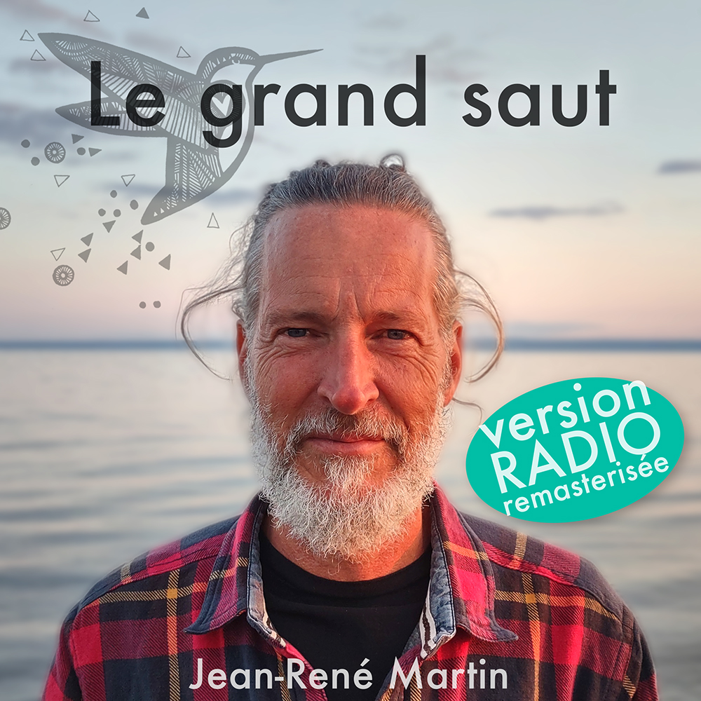 La pochette couverture de l'extrait radio « Le grand saut » de Jean-René Martin.